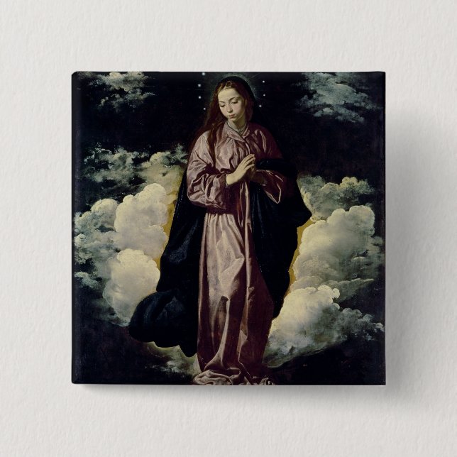 The Immaculate Conception, c.1618 15 Cm Square Badge (Front)