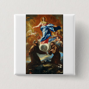 The Immaculate Conception of Virgin Mary 15 Cm Square Badge
