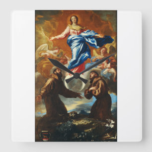 The Immaculate Conception of Virgin Mary Square Wall Clock