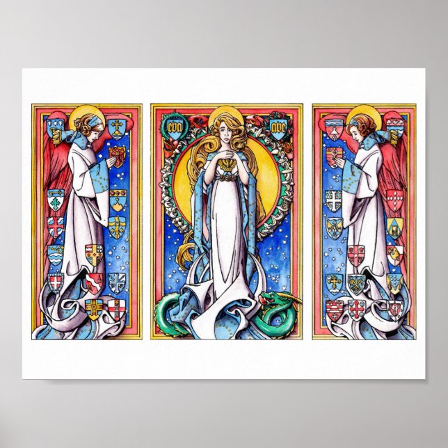 The Immaculate Conception with Attendant Angels Poster (Front)