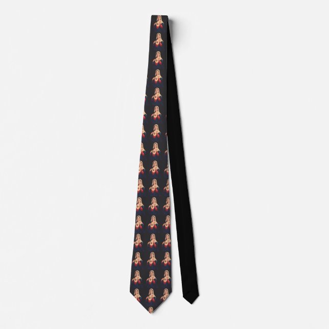 The Immaculate Heart of Mary Catholic Devotional  Tie (Front)