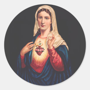 The Immaculate Heart of Mary Classic Round Sticker