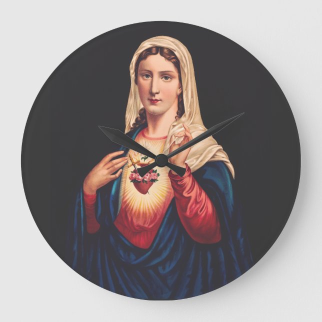 The Immaculate Heart of Mary Large Clock (Front)