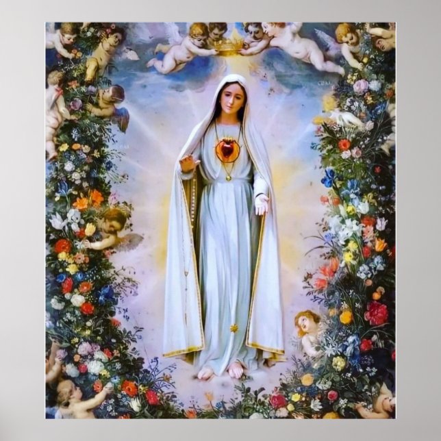 The Immaculate Heart of Mary, Mother of God Poster (Front)