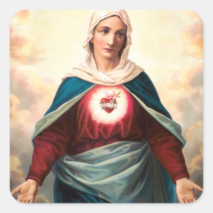 The Immaculate Heart of Mary Square Sticker