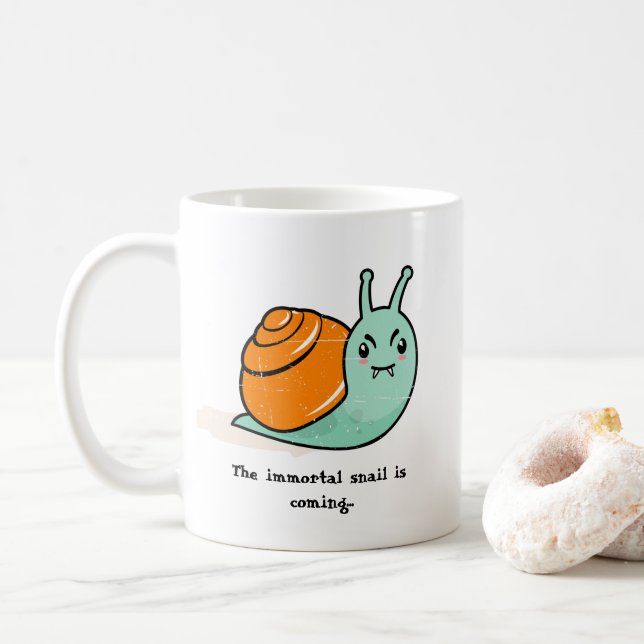 The Immortal Snail (Snail Assassin) Coffee Mug (With Donut)