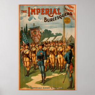 The Imperial Burlesquers Female Soldiers Play Poster