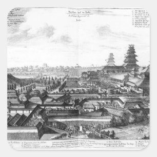 The Imperial Palace in Ido, Japan Square Sticker