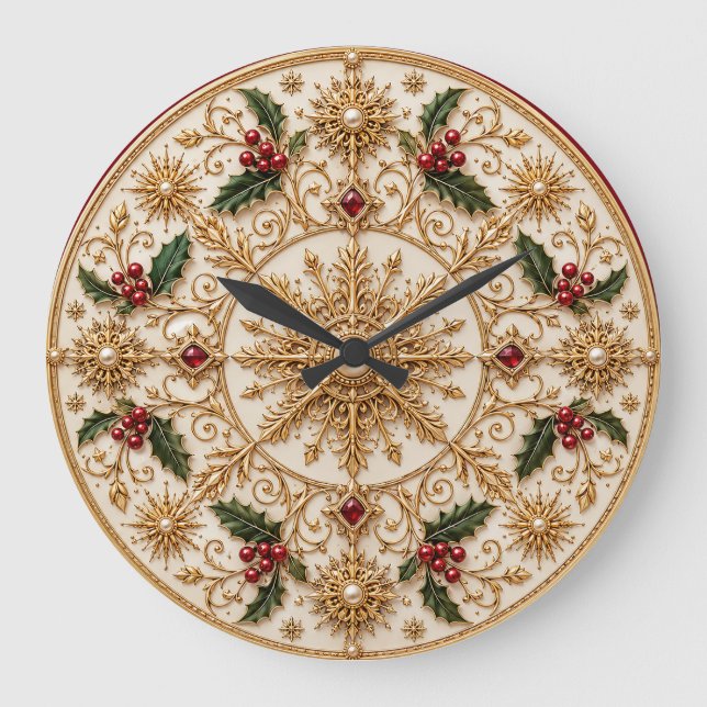 The Imperial Winter Mandala Large Clock (Front)