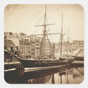 The Imperial Yacht 'La Reine Hortense' at Le Havre Square Sticker