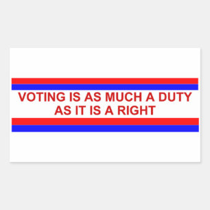 the importance of voting rectangular sticker