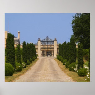 The imposing entrance to Chateau Haut Sarpe, the Poster