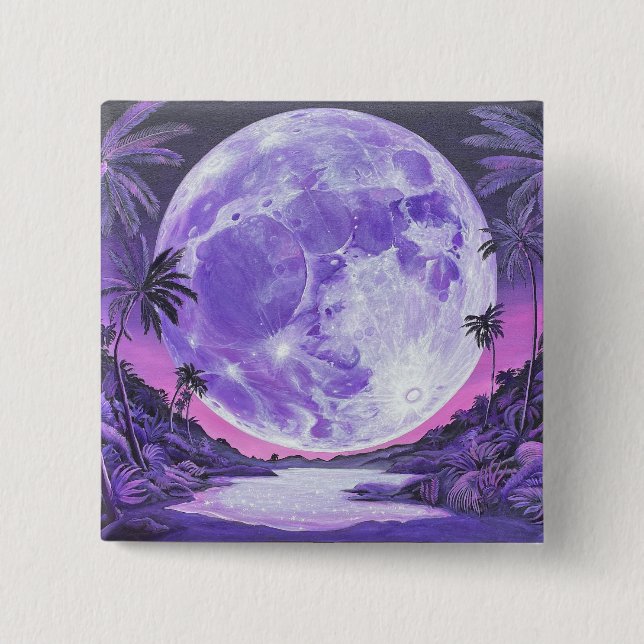 "the Impossible Moon"- 15 Cm Square Badge (Front)