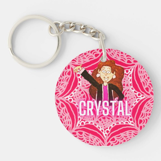 The Incredible 5 Crystal by Jenn Webster Key Ring (Front)