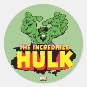 The Incredible Hulk Logo Classic Round Sticker