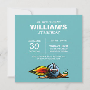 The Incredible Rocket Snail Invitation