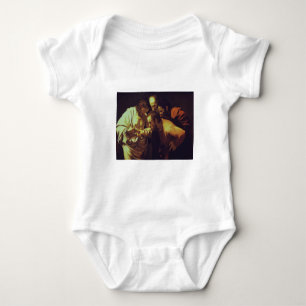 The Incredulity of Saint Thomas by Caravaggio Baby Bodysuit