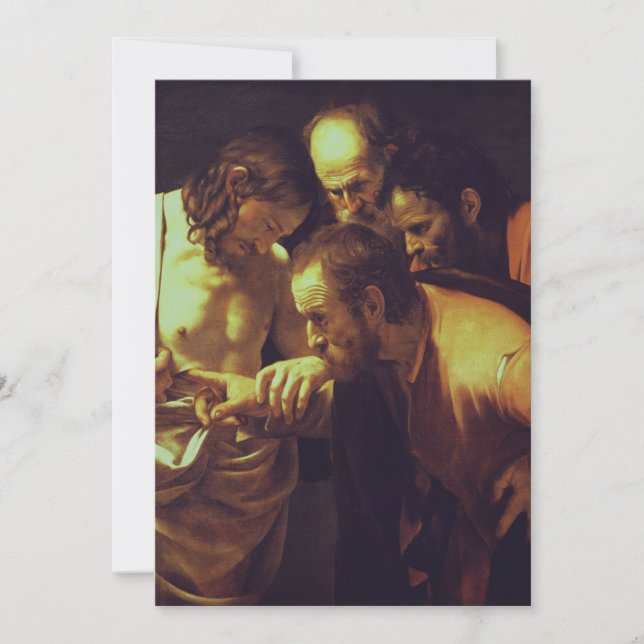 The Incredulity of Saint Thomas by Caravaggio Invitation (Front)