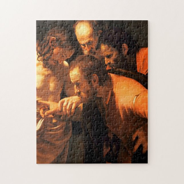 The Incredulity Of Saint Thomas By Caravaggio Jigsaw Puzzle (Vertical)