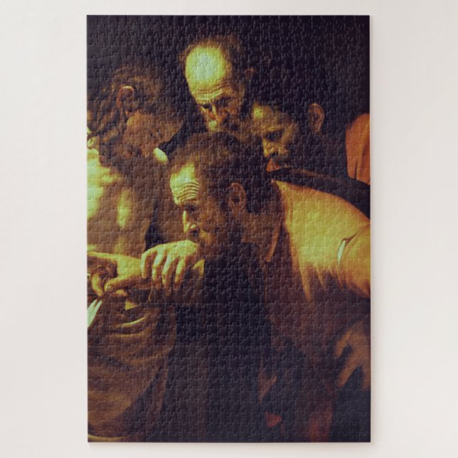The Incredulity of Saint Thomas by Caravaggio Jigsaw Puzzle (Vertical)