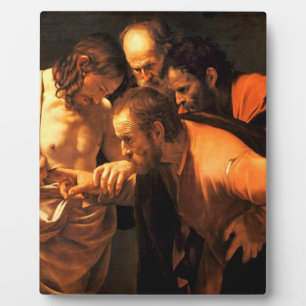 The Incredulity Of Saint Thomas By Caravaggio Plaque