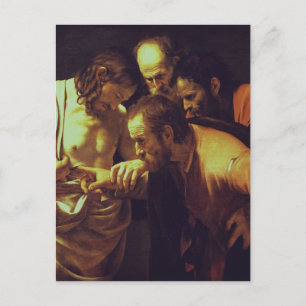 The Incredulity of Saint Thomas by Caravaggio Postcard