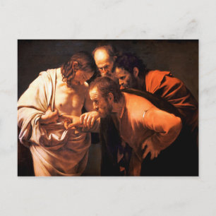 The Incredulity of Saint Thomas by Caravaggio Postcard