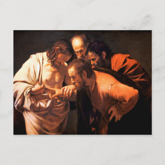The Incredulity of Saint Thomas by Caravaggio Postcard