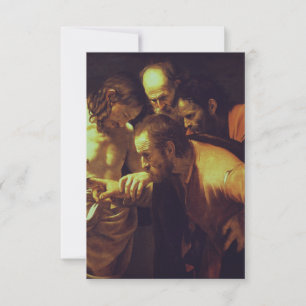 The Incredulity of Saint Thomas by Caravaggio Thank You Card