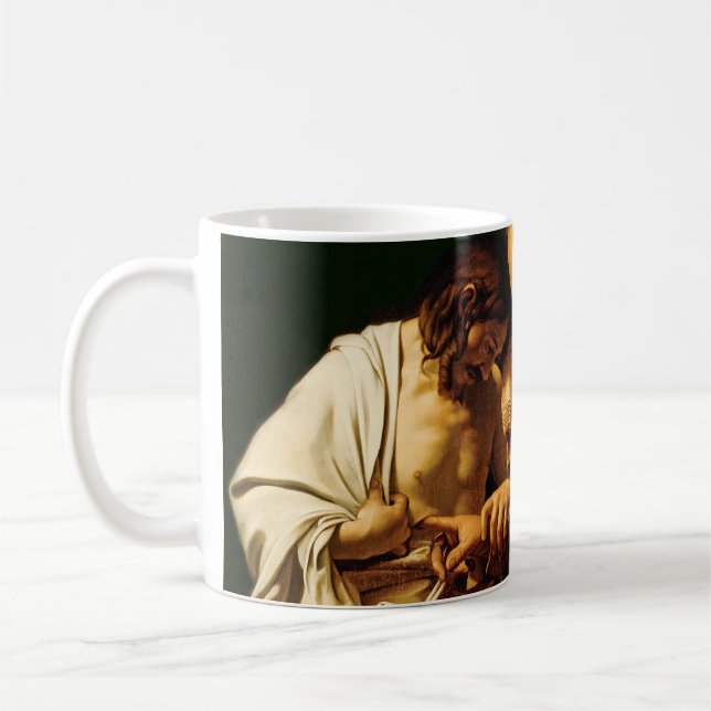 The Incredulity of St. Thomas, 1602-03 Coffee Mug (Left)