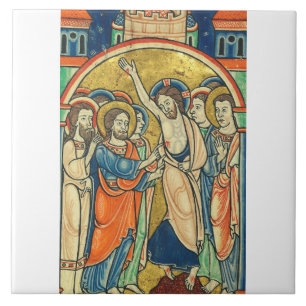 The Incredulity of St Thomas from Psalter Ceramic Tile