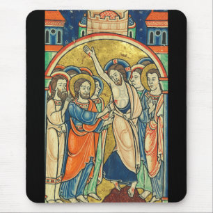 The Incredulity of St Thomas from Psalter  Mouse Pad