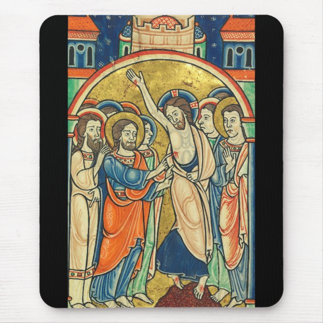The Incredulity of St Thomas from Psalter  Mouse Pad (Front)
