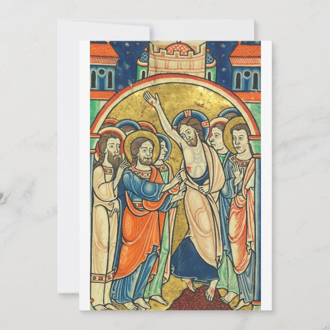 The Incredulity of St Thomas from Psalter  Thank You Card (Front)