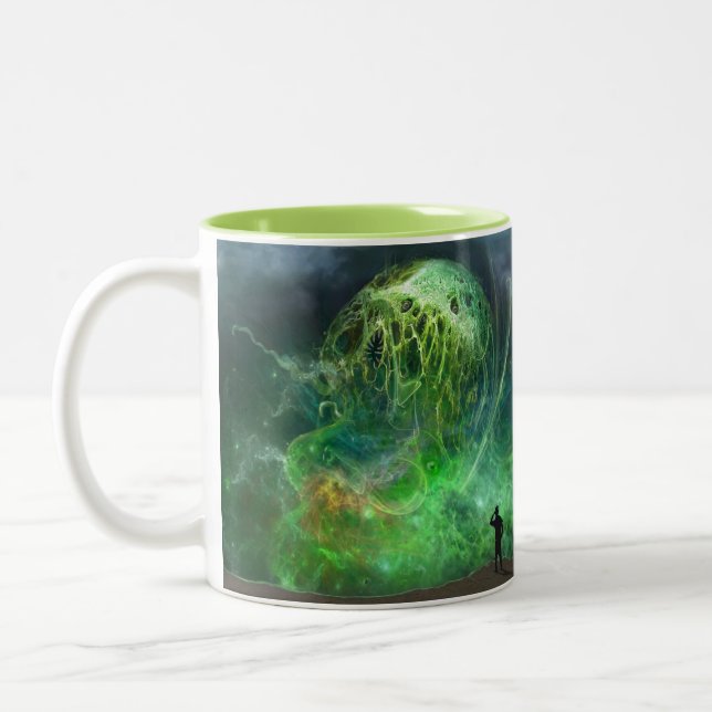 The Indescribable Cosmic Lovecraftian Horror Two-Tone Coffee Mug (Left)