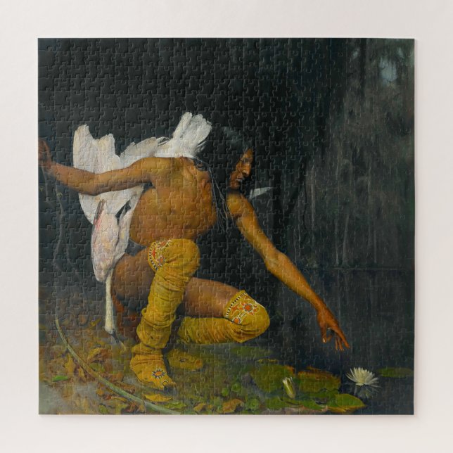 The Indian and the Lily George de Forest Brush  Jigsaw Puzzle (Vertical)