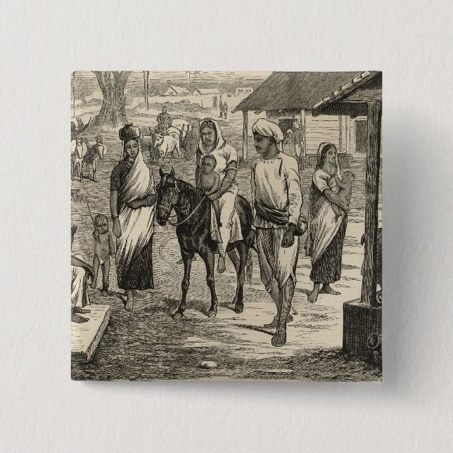 The Indian Famine 15 Cm Square Badge (Front)