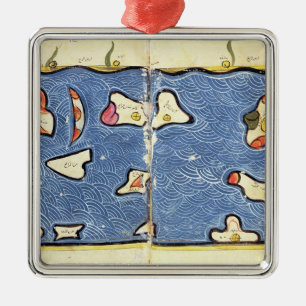 The Indian Ocean, from an atlas Metal Ornament