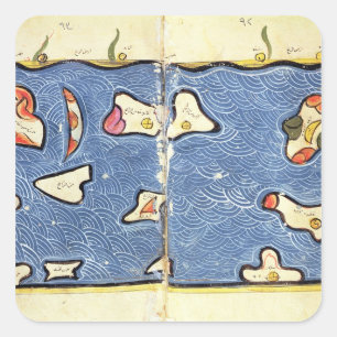The Indian Ocean, from an atlas Square Sticker