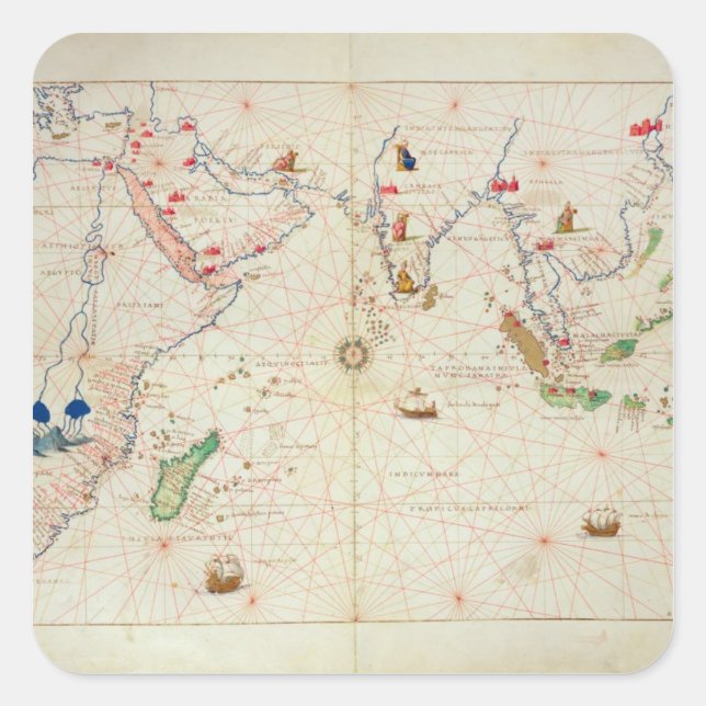 The Indian Ocean Square Sticker (Front)