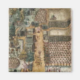 The Indian village of Secoton, c.1570-80 Magnet