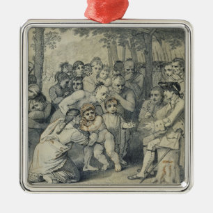 The Indians Delivering up the English Captives to Metal Tree Decoration