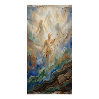 The Indigo Threshold of the Gilded Soul Poster