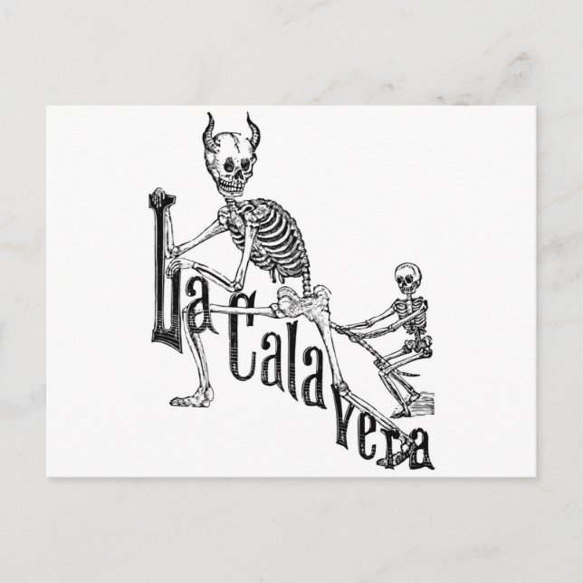 The Infernal Calavera. The Day of the Dead. Postcard (Front)