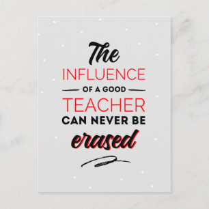 The influences of a good teacher can never be postcard