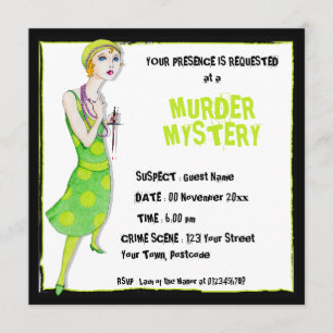 The Ingenue Murder Mystery Invitation