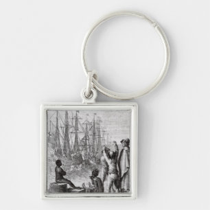 The Inhabitants of Boston Throw Key Ring