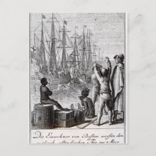 The Inhabitants of Boston Throw Postcard