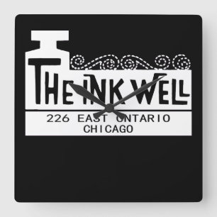 The Ink Well Nightclub, Chicago, IL Square Wall Clock