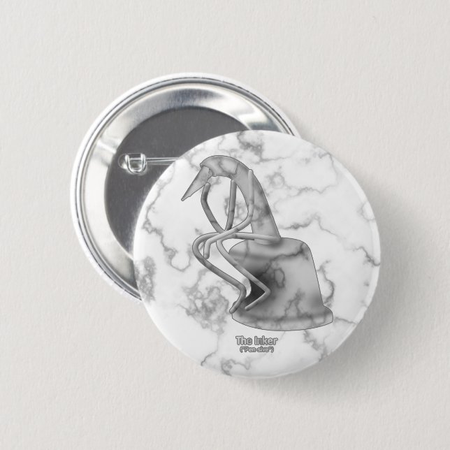 The Inker ("Pen-sive") -  6 Cm Round Badge (Front & Back)